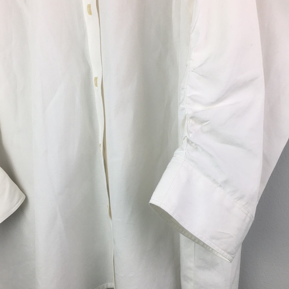 Derek button down blouse crisp cotton with gathered shoulder and sleeves - Picture 5 of 8